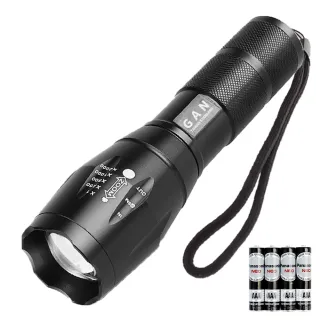 【２入組】超亮 超越T6美國CREE XM-L2 LED伸縮調光強光手電筒 五段模式