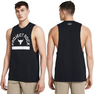 【UNDER ARMOUR】UA官方直營 男 巨石強森 Project Rock Payoff 背心 1383195-001(黑色)