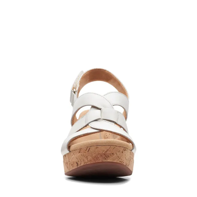 【Clarks】女鞋 Giselle Beach 美型腳背交叉設計厚底涼鞋 楔型涼鞋(CLF66232S)