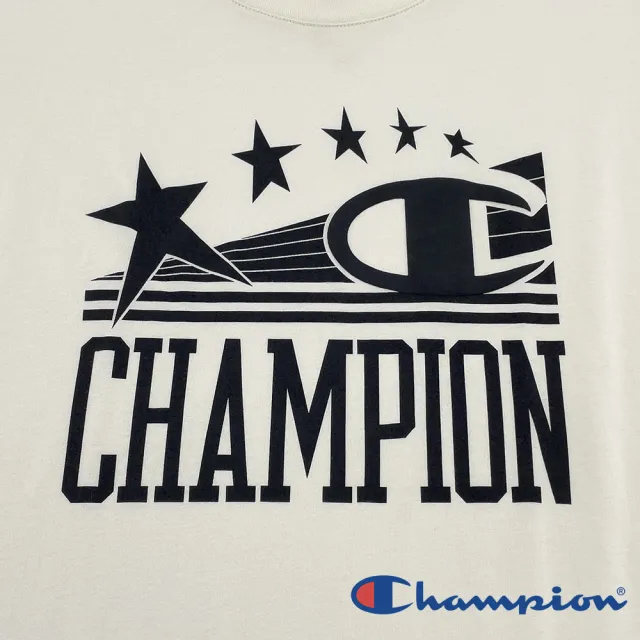 【Champion】官方直營 男款-圖騰短袖上衣-米色(GT23H-586QYB-NTC-米色)