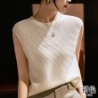 【初色】純色冰絲針織重工釘珠貼鑽寬鬆圓領短袖針織衫T恤上衣女上衣-白色-33836(F可選)