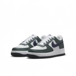 【NIKE 耐吉】休閒鞋 女鞋 大童 運動鞋 AF1 AIR FORCE 1 GS 白綠 HF5178-300