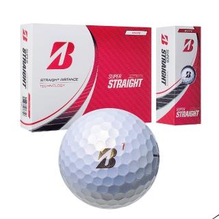 【BRIDGESTONE 普利司通】Super Straight 高爾夫球(直遠型三層球 珍珠白 12顆/盒)