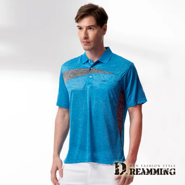 【Dreamming】MIT潮款混色速乾透氣涼感短POLO衫 吸濕排汗 機能(共三色)
