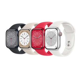 【Apple】Apple Watch S8 LTE版 45mm(鋁金屬錶殼搭配運動型錶帶)