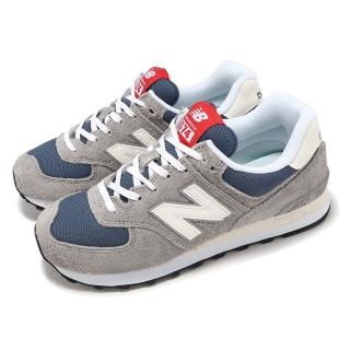 【NEW BALANCE】休閒鞋 574 男鞋 女鞋 幻影灰 海鹽 藍 復古 麂皮 NB(U574GWH-D)