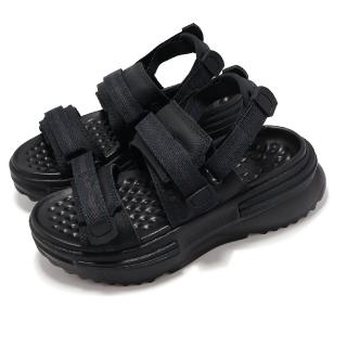 【CONVERSE】涼鞋 Run Star Utility Sandal CX 男鞋 女鞋 黑 魔鬼氈 厚底 涼拖鞋(A06480C)