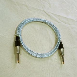 【湯德昌電子】6.3單音公對6.3單音公1.8公尺透明發燒線(6尺)