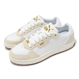 【PUMA】休閒鞋 Court Classic Lux SD 男鞋 女鞋 白 金 復古 低筒 板鞋 情侶鞋(395087-01)