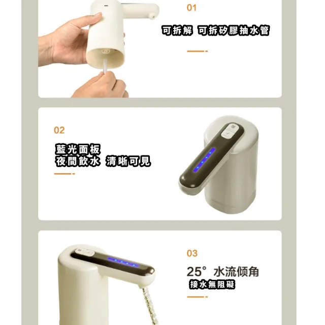 【May Shop】兩入一組 定量出水 大水量 精緻款 USB充電 環保自動給水器(電動抽水機 兩入一組)