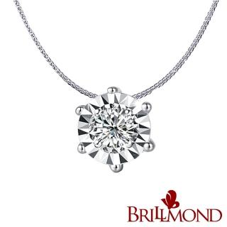 【BRILLMOND】GIA 天然鑽石 1克拉 PT950鉑金 光芒閃耀鑽墜(PT950鉑金臺+鍊)