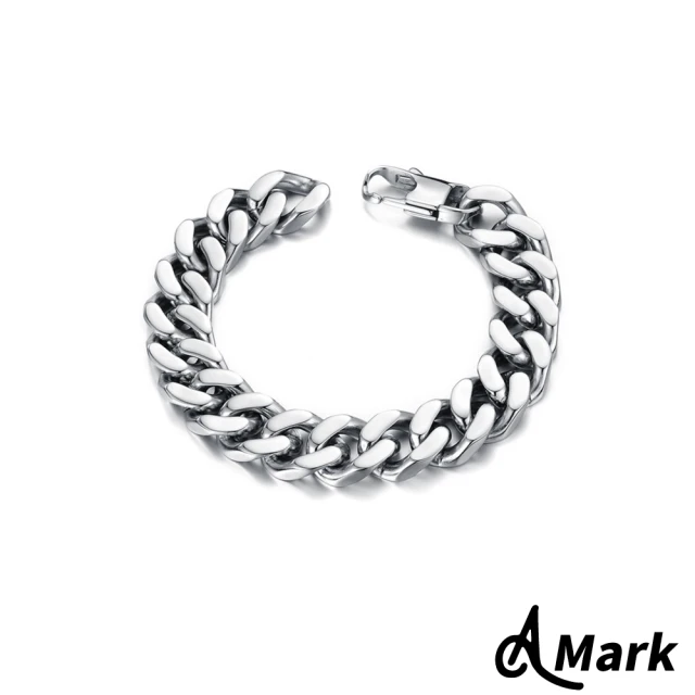 【A MARK】經典鍊條個性簡約316L鈦鋼手鍊(10MM寬)