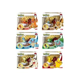 【POKEMON 精靈寶可夢】驚奇寶可夢系列 皮卡丘 小火龍 伊布 傑尼龜 妙蛙種子 喵喵 六款一組(公司貨)