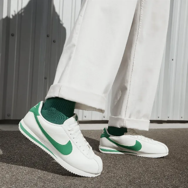 【NIKE 耐吉】阿甘鞋 Cortez 米白 草綠 男鞋 復古 休閒鞋(DM4044-104)