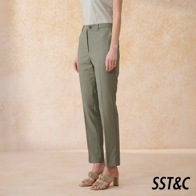 【SST&C 新品９折】薄荷綠合身版西裝褲7262403002