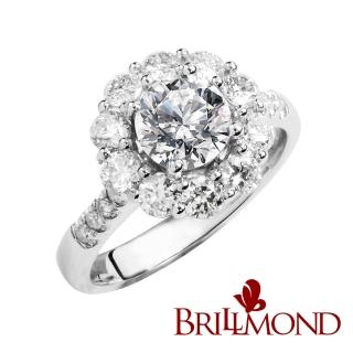 【BRILLMOND】GIA 天然鑽石 1克拉鉑金皇室璀璨鑽戒(H/I1 PT950鉑金臺)