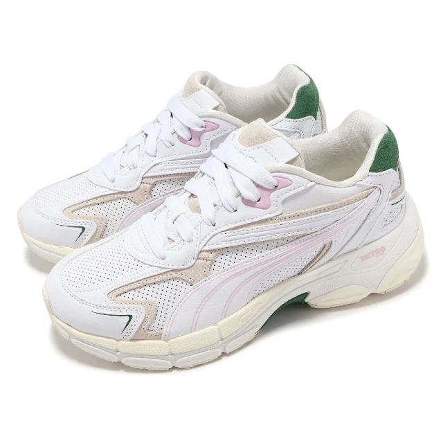 PUMAPUMA 休閒鞋 Teveris Nitro Preppy Wns 女鞋 白 粉 復古 氮氣中底 拼接 麂皮(391096-01)