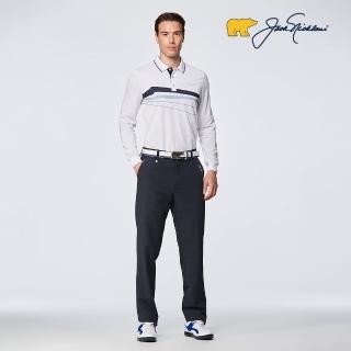【Jack Nicklaus 金熊】GOLF男款彈性隱形伸縮吸濕排汗休閒長褲(深藍色)