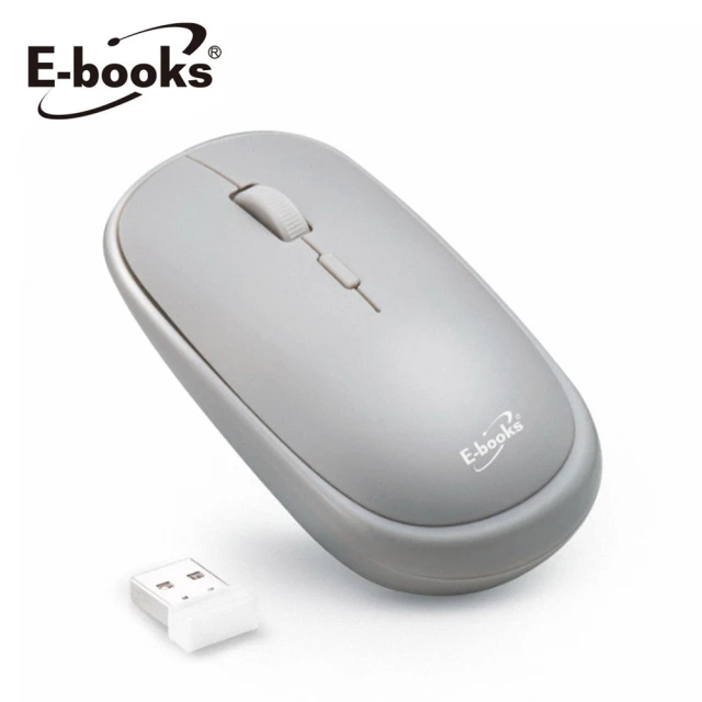 E-books M61 超靜音無線滑鼠-灰折扣推薦