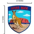【A-ONE 匯旺】澳大利亞袋鼠無尾熊冰箱磁貼+澳洲 烏盧魯 艾爾斯岩 袋鼠臂章2件組世界旅行磁鐵(C55+170)