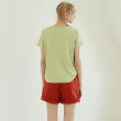 【OUWEY 歐薇】夏威夷度假風圖樣純棉上衣(淺綠色；XS-M；3242161209)