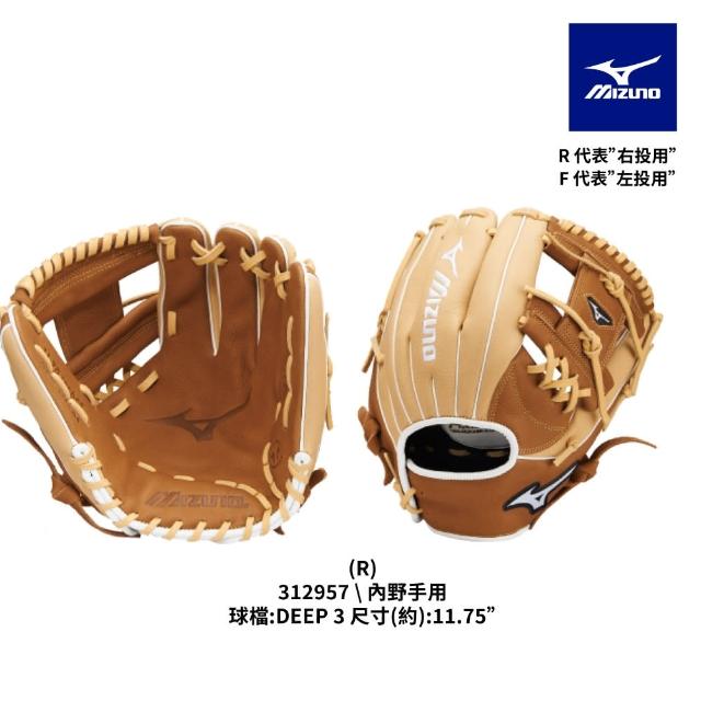 【MIZUNO 美津濃】FRANCHISE棒球手套 右投手用 一入 312957(棒球手套)