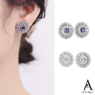 【ANGEL】燦爛太陽花閃耀鋯石耳環(2色可選)