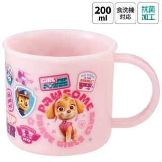 【DAIDOKORO】日本製汪汪隊天天耐高溫抗菌防摔環保水杯200 ml(兒童學習杯/嬰幼兒學飲塑膠杯/洗碗機適用)