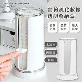 【好好收收】簡約風化妝棉透明收納盒(防潮 防塵盒 美妝蛋 美妝用品 桌面收納 小物 整理盒 內褲 卸妝棉)