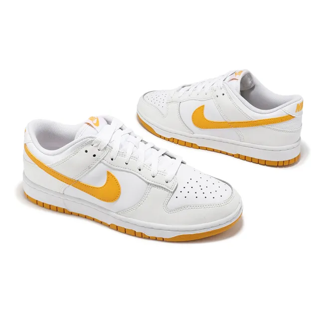 【NIKE 耐吉】休閒鞋 Dunk Low Retro 男鞋 女鞋 白 柳丁黃 低筒(DV0831-110)