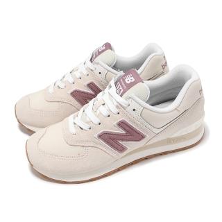 【NEW BALANCE】休閒鞋 574 女鞋 亞麻 玫瑰木 粉紅 復古 麂皮 NB(WL574QC2-B)