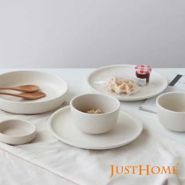 【Just Home】霧感系陶瓷6.5吋湯碗 象牙白(湯碗 沙拉碗 燕麥碗 麵碗)