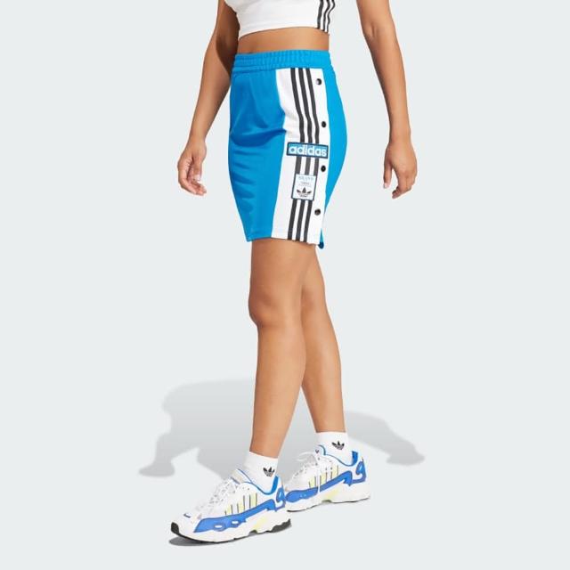 【adidas 愛迪達】短裙 女款 運動裙 三葉草 ADIBRK SKIRT 藍白黑 IU2468