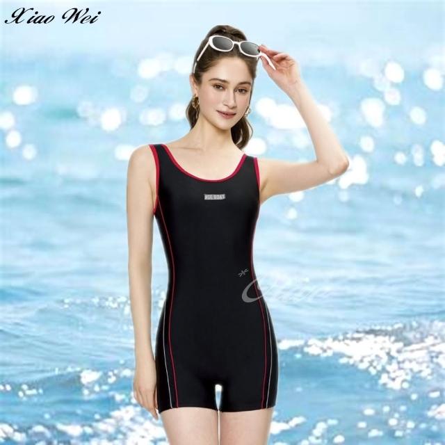 【梅林品牌】流行大女四角連身褲泳裝(NO.M34178)