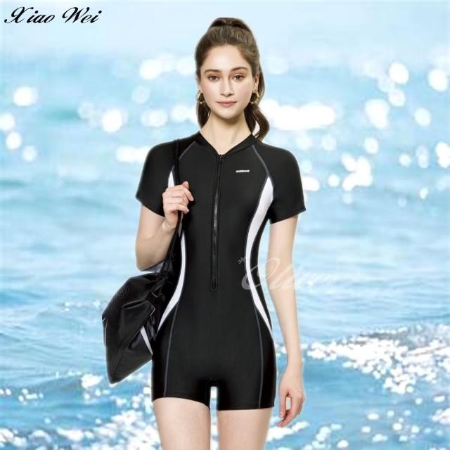 【梅林品牌】流行大女四角連身褲泳裝(NO.M34188)