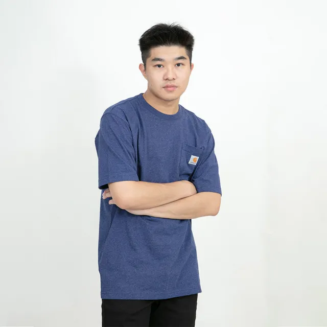 【carhartt】Carhartt K84 K87 短T 純棉 重磅 亨利領 口袋 卡哈  圓領 短袖 T恤 工裝(短袖 T恤9169)
