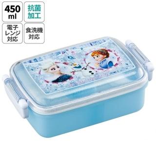 【DAIDOKORO】日本製冰雪奇緣頂級耐高溫抗菌大容量雙扣便當盒450 ml(可進洗碗機烘碗機)