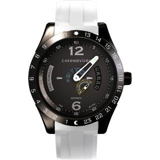 Chronovisor 維度旅人 PIONEER系列 獨立三針機械腕錶-43mm白(CVNM6102-R-WH)