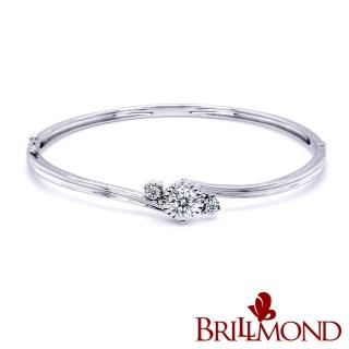 【BRILLMOND JEWELRY】GIA 天然鑽石 1克拉PT950鑽石手鐲(H/I1 PT950鉑金台)