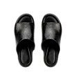【ecco】SCULPTED SANDAL LX 35 雕塑經典素面中低跟涼拖鞋 女鞋(黑色 22278304001)