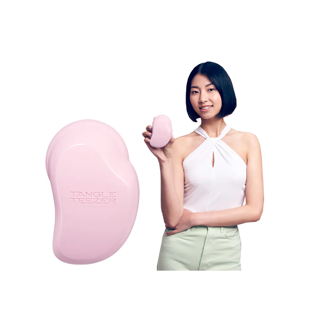 【TANGLE TEEZER 提碁】英倫時尚梳-粉藕色(護髮梳/順髮梳/濕髮梳/抗糾結/抗毛躁/王妃梳)