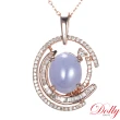 【DOLLY】18K金 緬甸冰種紫羅蘭翡翠鑽石項鍊