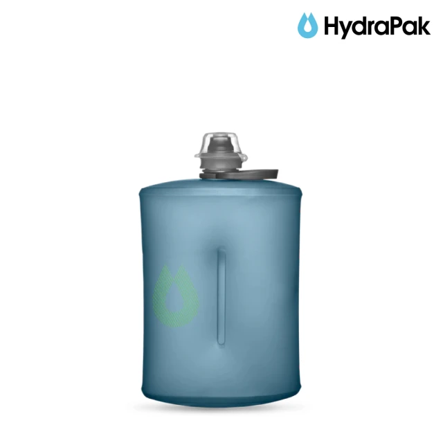 HydraPakHydraPak Stow 1L 軟式水壺 湖水藍(軟式水瓶、軟式水壺、登山配件、儲水袋、濾水壺)