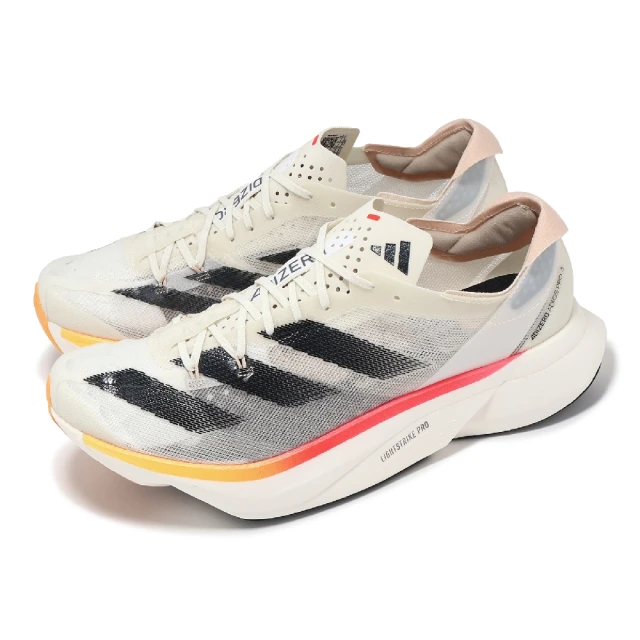 adidas 愛迪達adidas 愛迪達 競速跑鞋 Adizero Adios PRO 3 M 男鞋 象牙白 回彈 橡膠大底 運動鞋 愛迪達(IG6442)