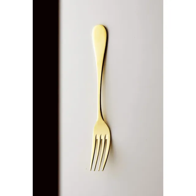 【DAIDOKORO】日本製維多利亞風頂級耐高溫抗菌304不鏽鋼叉子18.3 cm(金色/洗碗機適用)