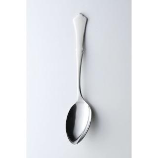 【DAIDOKORO】日本製維多利亞風頂級耐高溫抗菌304不鏽鋼湯匙18.3 cm(銀色/洗碗機適用)
