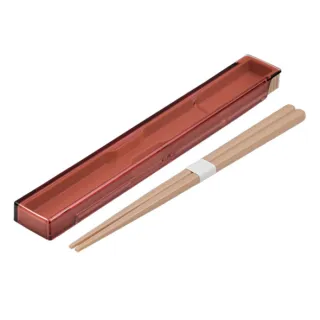 【DAIDOKORO】日本製莫蘭迪酒紅色頂級耐高溫抗菌便攜式環保筷子18 cm(洗碗機適用/環保餐具)