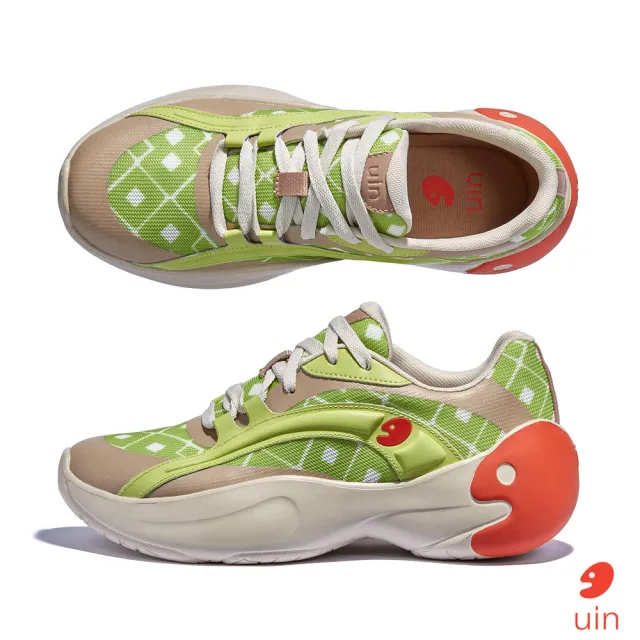 【uin】西班牙原創設計 女鞋 厚底鞋 園林方格彩繪休閒鞋W1380911(彩繪)