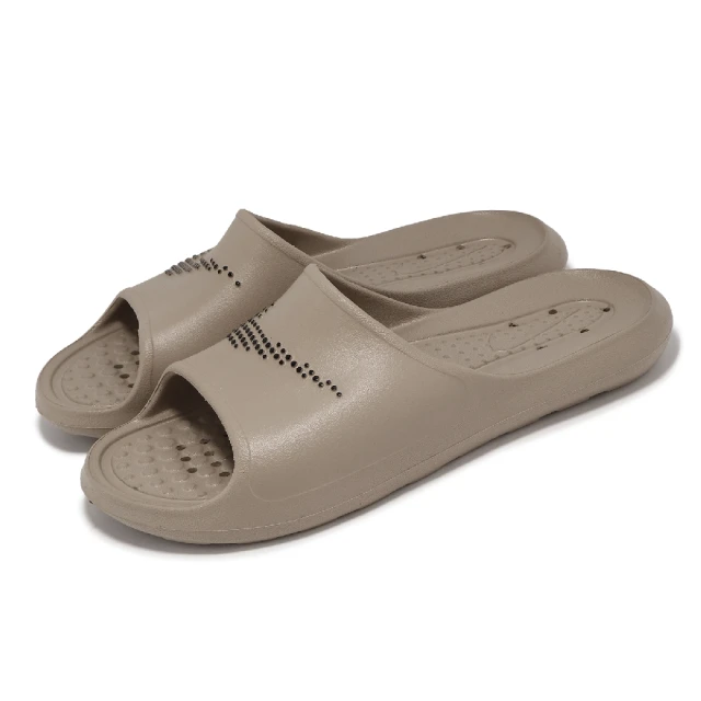 NIKE 耐吉 涼拖鞋 Victori One Shower Slide 男鞋 女鞋 卡其 黑 一體式 排水 防滑(CZ5478-200)