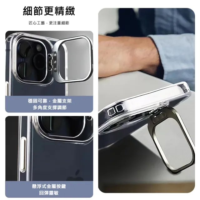 【apbs】三麗鷗 iPhone 16/15/14/13/12系列 防震雙料隱形立架水晶彩鑽手機殼(凱蒂呆呆萌)